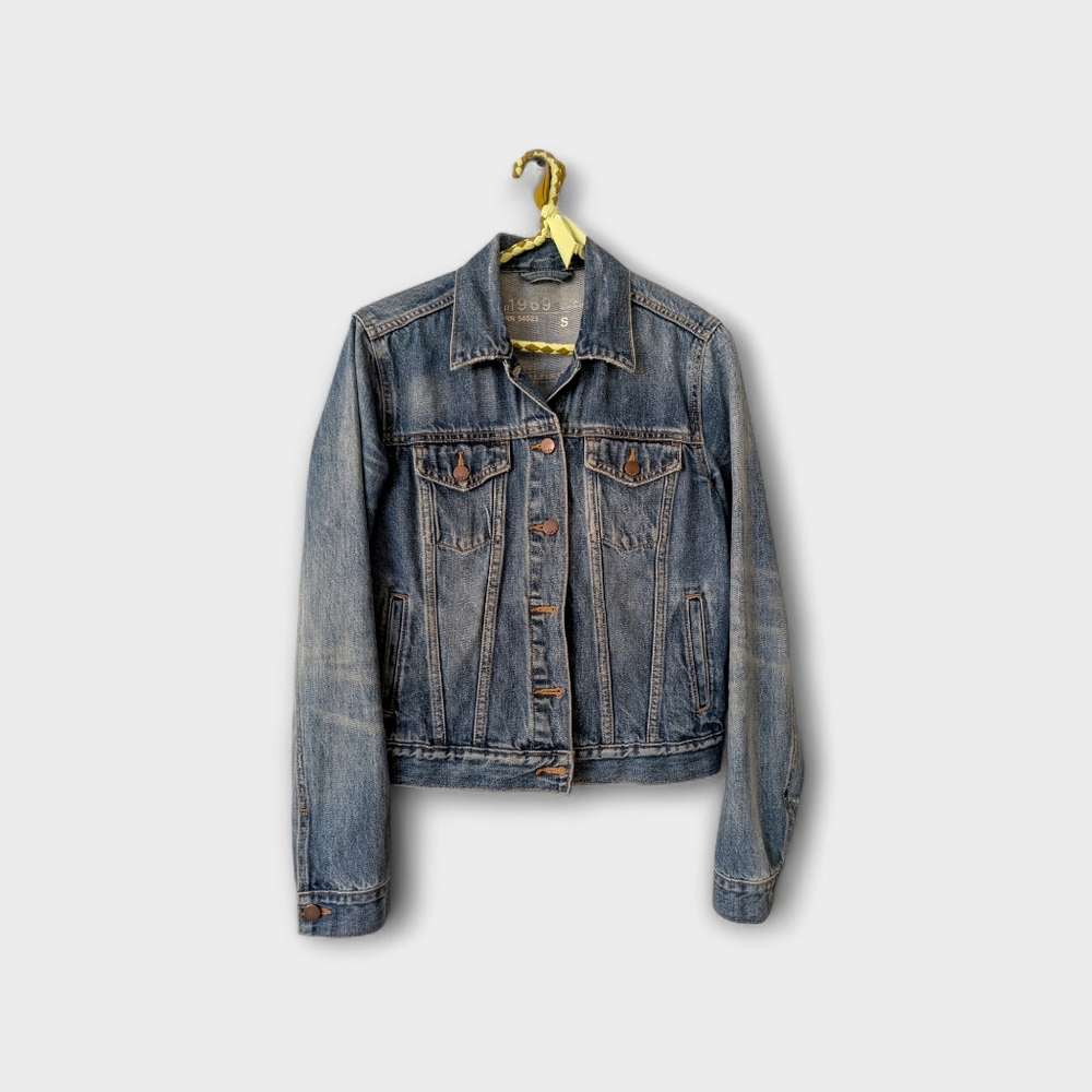 1969 Denim Jacket S Distressed Festival Utility Jean Coat Spring 2026